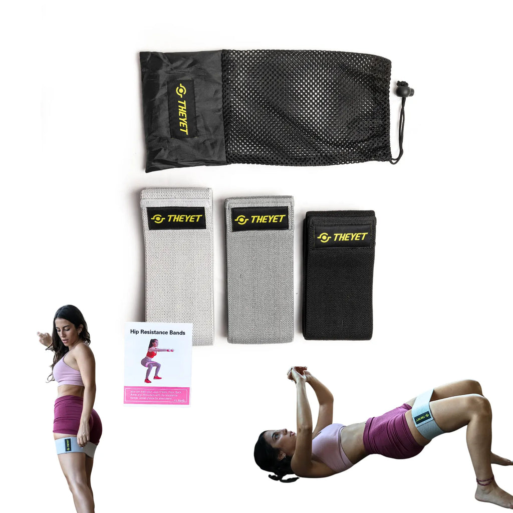Set 3 Bandas Elásticas de Resistencia Para Glúteos