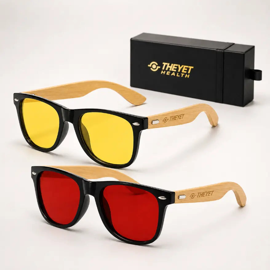 Pack Gafas filtro luz azul Ecofriendly THEYET (Cristal rojo + Cristal amarillo)