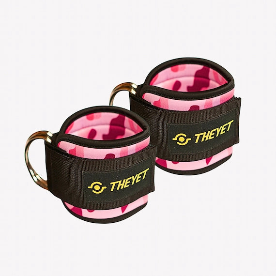 Correas Tobilleras para Enganche de Poleas Camo (Par) - Rosa