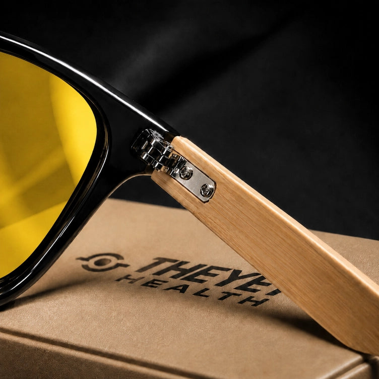 Gafas Bloqueadoras de Luz Azul Aura Bamboo Lentes Amarillas THEYET