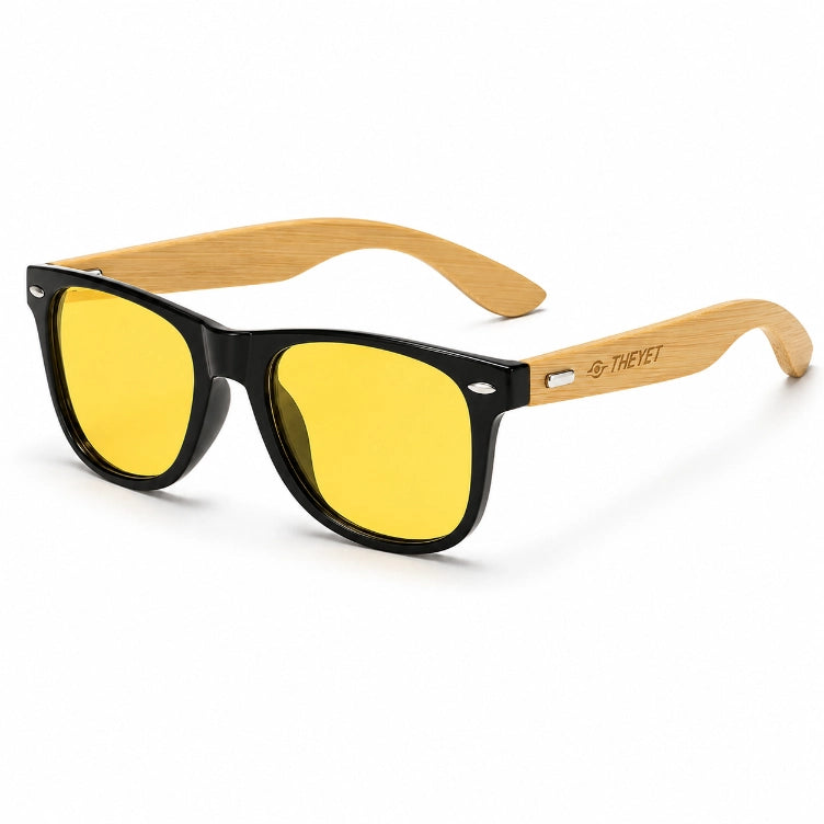 Gafas Bloqueadoras de Luz Azul Aura Bamboo Lentes Amarillas THEYET